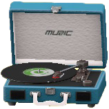 The Blue version of Portable Record Player