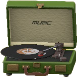 The Green version of Portable Record Player