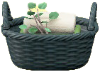 The Gray version of Rattan Towel Basket
