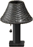 The Black version of Rattan Table Lamp