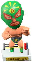 The Green version of Throwback Wrestling Figure