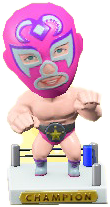 The Pink version of Throwback Wrestling Figure
