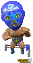 The Blue version of Throwback Wrestling Figure