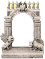 The White version of Throwback Gothic Mirror