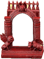 The Red version of Throwback Gothic Mirror