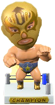 The Gold version of Throwback Wrestling Figure