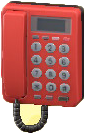 The Red version of Wall-Mounted Phone