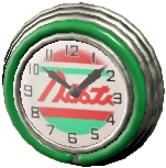 The Emerald version of Diner Neon Clock