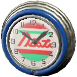 The Blue version of Diner Neon Clock