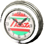 The Cream version of Diner Neon Clock