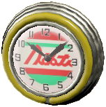 The Yellow version of Diner Neon Clock