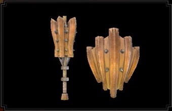 MH Rise Sunbreak - Barroth Club Sword ＆ Shield Layered Weapon Image