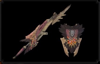 MH Rise Sunbreak - Barbarous Firelance Gunlance Layered Weapon Image