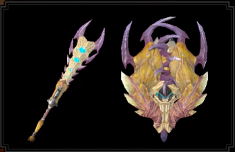 MH Rise Sunbreak - Illusory Frilled Wail Charge Blade Layered Weapon Image