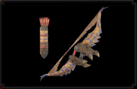 MH Rise Sunbreak - Tigrex Whisker Bow Layered Weapon Image