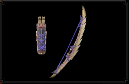 MH Rise Sunbreak - Sinister Soulpiercer Bow Layered Weapon Image