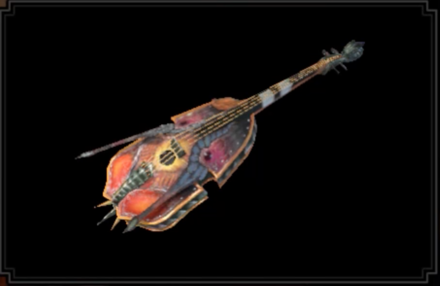 MH Rise Sunbreak - Vicello Uno Black Hunting Horn Layered Weapon Image