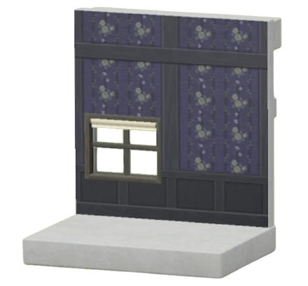 ACNH - Blue Delicate-Blooms Wall Image