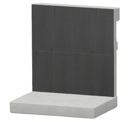 ACNH - Black Perforated-Board Wall Image