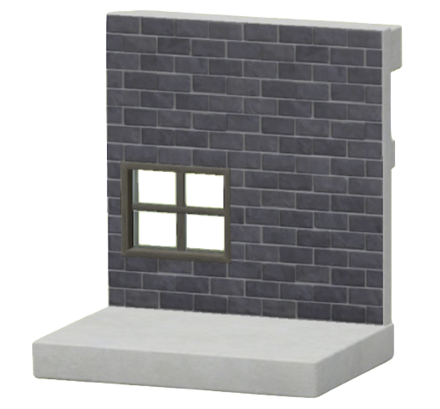 ACNH - Black-Brick Wall Image