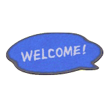 ACNH - Blue Message Mat Image