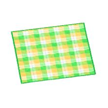 ACNH - Yellow Checked Rug Image
