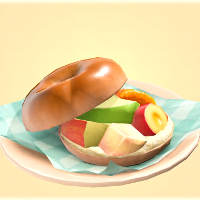 Mixed-Fruits Bagel Sandwich