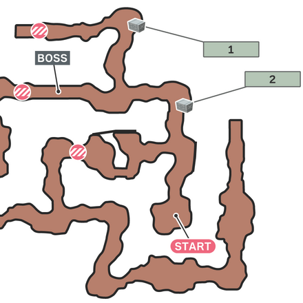 Foes in the Corel Mines Map