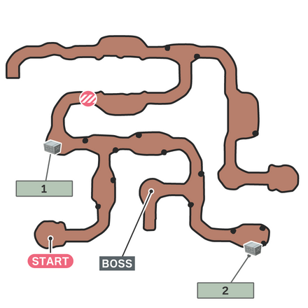 Monsters in the Caverns Map
