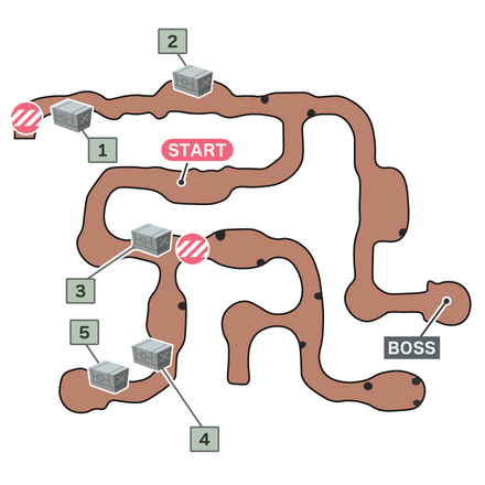 Secret in the Caverns Map