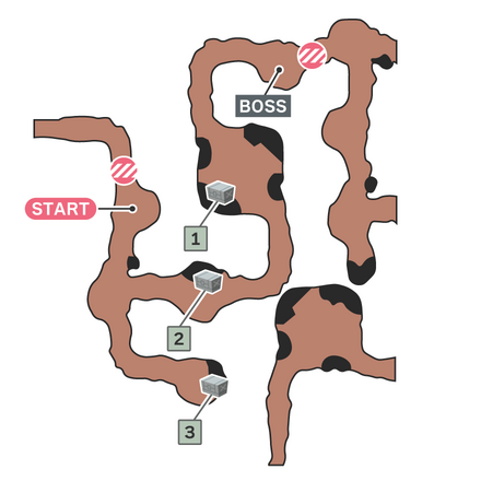 Twins in the Caverns Map