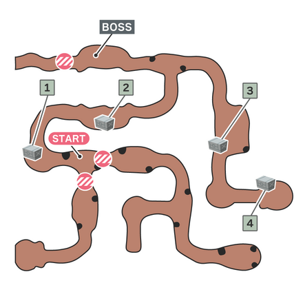 Deeper into the Caves Map