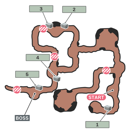 Continuing into the Caves Map