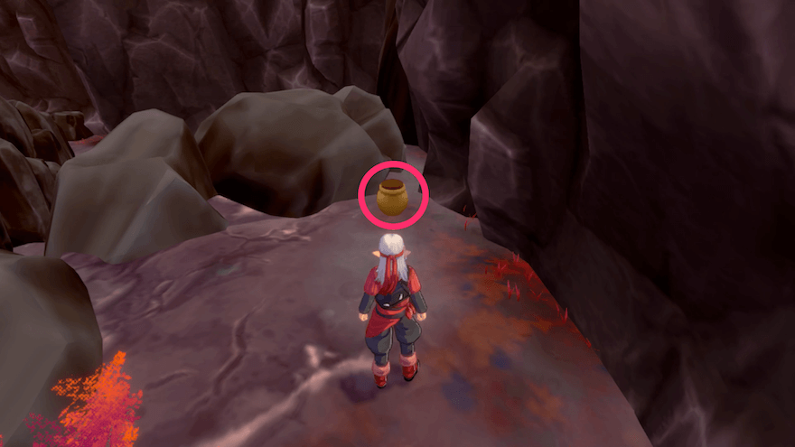 Pot South of Dragglenook Mini Medal Location