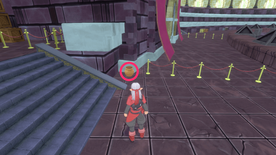 Pot at the West Side of the Maulosseum 2F Mini Medal Location