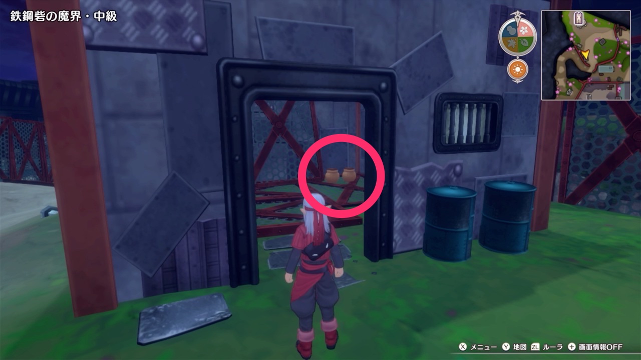 Pot in a Building South of Rosehill Tower Mini Medal Location