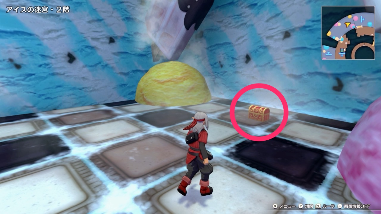 Northwest Chest of Desserted Dungeon 2F Mini Medal Location