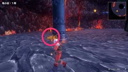 By the Southwest Pillar on the 1F Mini Medal Location